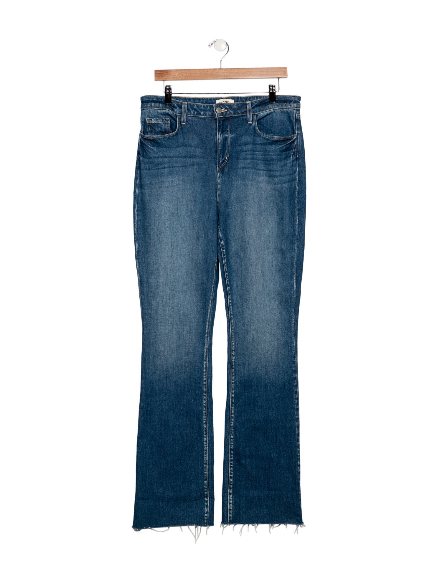 L'Agence Mid-Rise Wide Leg Jeans